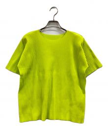 ISSEY MIYAKE（イッセイミヤケ）の古着「プリーツカットソー」｜グリーン