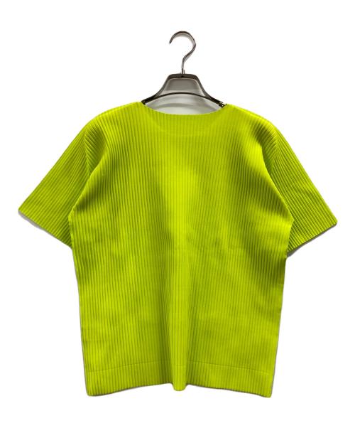 ISSEY MIYAKE（イッセイミヤケ）ISSEY MIYAKE (イッセイミヤケ) プリーツカットソー グリーン サイズ:不明(実寸参照)の古着・服飾アイテム