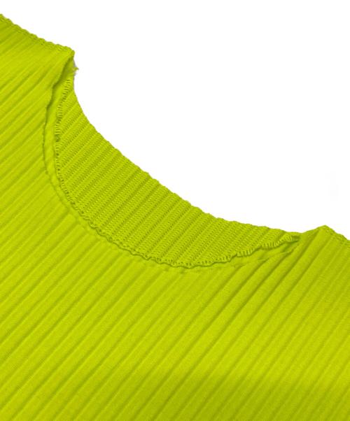 ISSEY MIYAKE（イッセイミヤケ）ISSEY MIYAKE (イッセイミヤケ) プリーツカットソー グリーン サイズ:不明(実寸参照)の古着・服飾アイテム