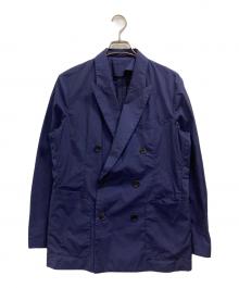 CABAN（キャバン）の古着「コットンシャンブレー ダブルブレストジャケット」｜パープル