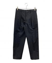MARKAWARE（マーカウェア）の古着「STUDIOUS別注 ペグトップトラウザ」｜ブラック