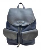 PELLE MORBIDAペッレモルビダ）の古着「フラップリュック」｜ネイビー×ブラック