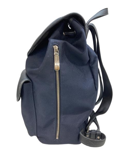 PELLE MORBIDA（ペッレモルビダ）PELLE MORBIDA (ペッレモルビダ) フラップリュック ネイビー×ブラックの古着・服飾アイテム
