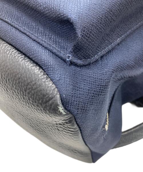 PELLE MORBIDA（ペッレモルビダ）PELLE MORBIDA (ペッレモルビダ) フラップリュック ネイビー×ブラックの古着・服飾アイテム