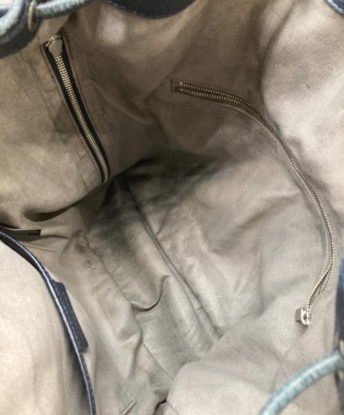 PELLE MORBIDA（ペッレモルビダ）PELLE MORBIDA (ペッレモルビダ) フラップリュック ネイビー×ブラックの古着・服飾アイテム