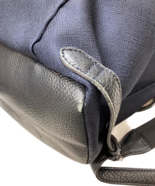 PELLE MORBIDA（ペッレモルビダ）PELLE MORBIDA (ペッレモルビダ) フラップリュック ネイビー×ブラックの古着・服飾アイテム