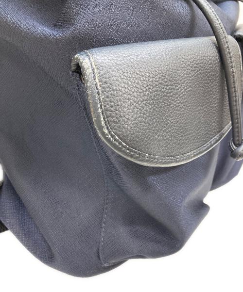 PELLE MORBIDA（ペッレモルビダ）PELLE MORBIDA (ペッレモルビダ) フラップリュック ネイビー×ブラックの古着・服飾アイテム