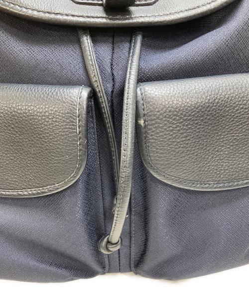 PELLE MORBIDA（ペッレモルビダ）PELLE MORBIDA (ペッレモルビダ) フラップリュック ネイビー×ブラックの古着・服飾アイテム