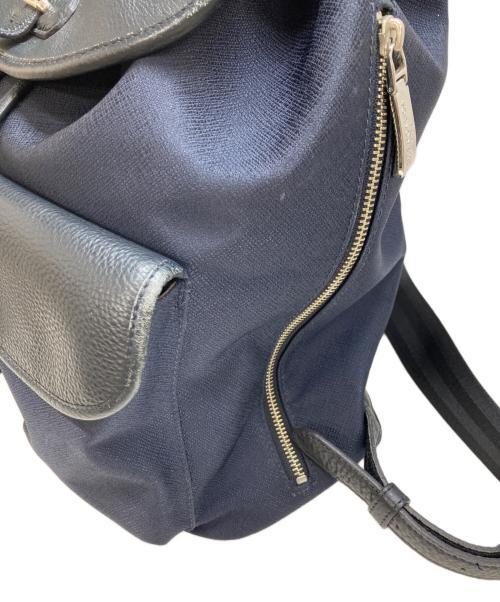 PELLE MORBIDA（ペッレモルビダ）PELLE MORBIDA (ペッレモルビダ) フラップリュック ネイビー×ブラックの古着・服飾アイテム