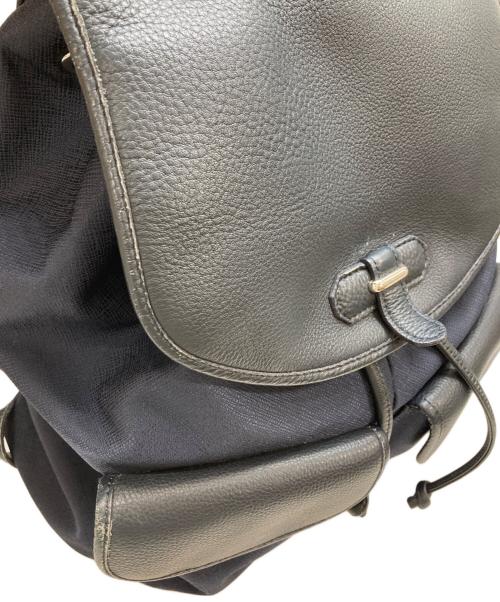 PELLE MORBIDA（ペッレモルビダ）PELLE MORBIDA (ペッレモルビダ) フラップリュック ネイビー×ブラックの古着・服飾アイテム