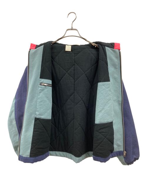 N.HOOLYWOOD（エヌ ハリウッド）N.HOOLYWOOD (エヌ ハリウッド) HOODED POLYFILLED BLOUSON ブルー×グリーン サイズ:38の古着・服飾アイテム