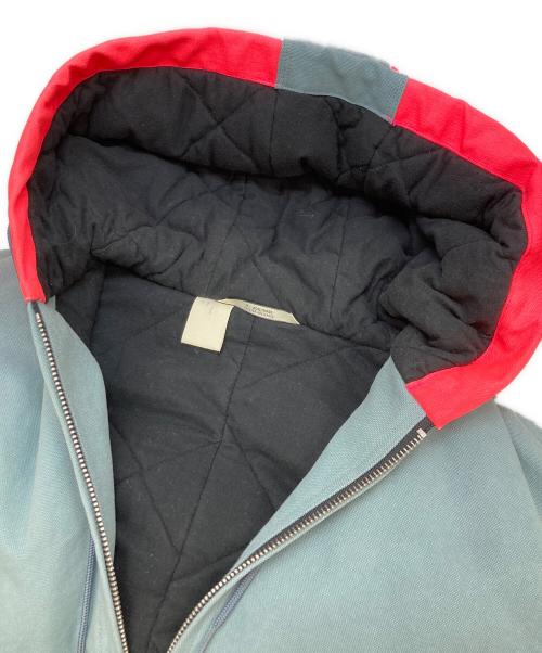 N.HOOLYWOOD（エヌ ハリウッド）N.HOOLYWOOD (エヌ ハリウッド) HOODED POLYFILLED BLOUSON ブルー×グリーン サイズ:38の古着・服飾アイテム