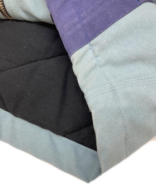 N.HOOLYWOOD（エヌ ハリウッド）N.HOOLYWOOD (エヌ ハリウッド) HOODED POLYFILLED BLOUSON ブルー×グリーン サイズ:38の古着・服飾アイテム