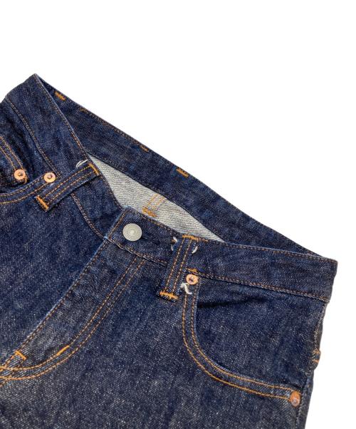 KOJIMA GENES（コジマジーンズ）KOJIMA GENES (コジマジーンズ) HONDA (ホンダ) ストライプ モンキーコンボパンツ インディゴ サイズ:25の古着・服飾アイテム