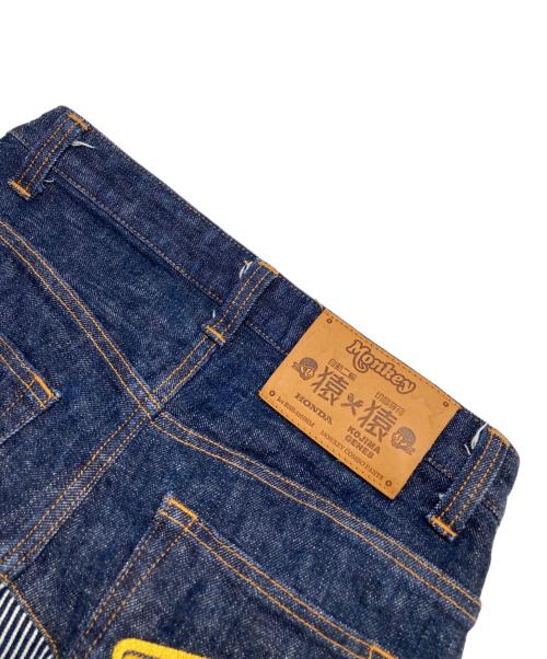 KOJIMA GENES（コジマジーンズ）KOJIMA GENES (コジマジーンズ) HONDA (ホンダ) ストライプ モンキーコンボパンツ インディゴ サイズ:25の古着・服飾アイテム