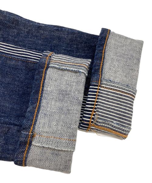 KOJIMA GENES（コジマジーンズ）KOJIMA GENES (コジマジーンズ) HONDA (ホンダ) ストライプ モンキーコンボパンツ インディゴ サイズ:25の古着・服飾アイテム
