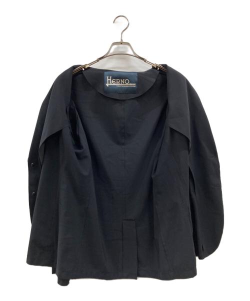 HERNO（ヘルノ）HERNO (ヘルノ) 撥水 ナイロン ストレッチテーラードジャケット ブラック サイズ:50の古着・服飾アイテム