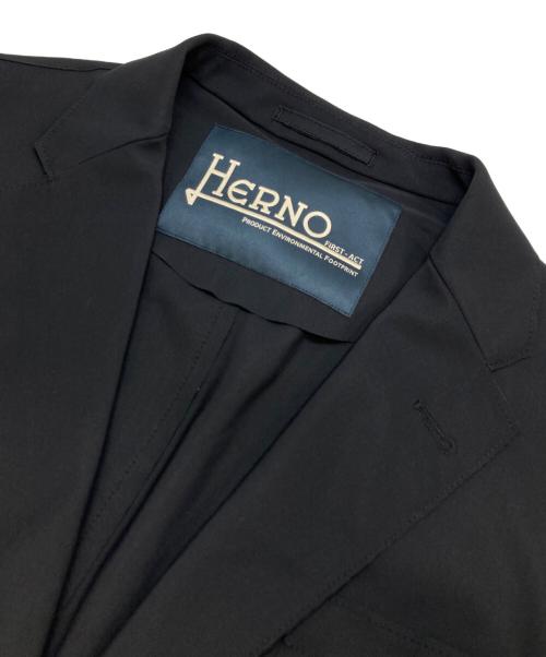 HERNO（ヘルノ）HERNO (ヘルノ) 撥水 ナイロン ストレッチテーラードジャケット ブラック サイズ:50の古着・服飾アイテム