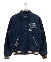POLO RALPH LAUREN（ポロ・ラルフローレン）の古着「コーデュロイレタージャケット」｜ネイビー
