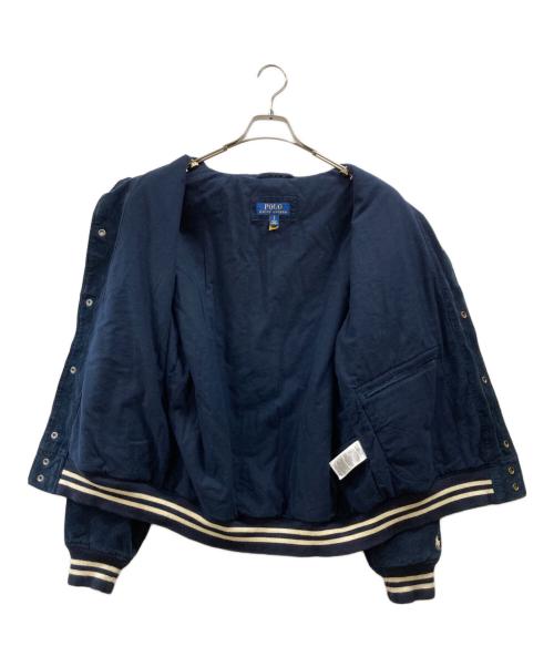 POLO RALPH LAUREN（ポロ・ラルフローレン）POLO RALPH LAUREN (ポロ・ラルフローレン) コーデュロイレタージャケット ネイビー サイズ:Lの古着・服飾アイテム