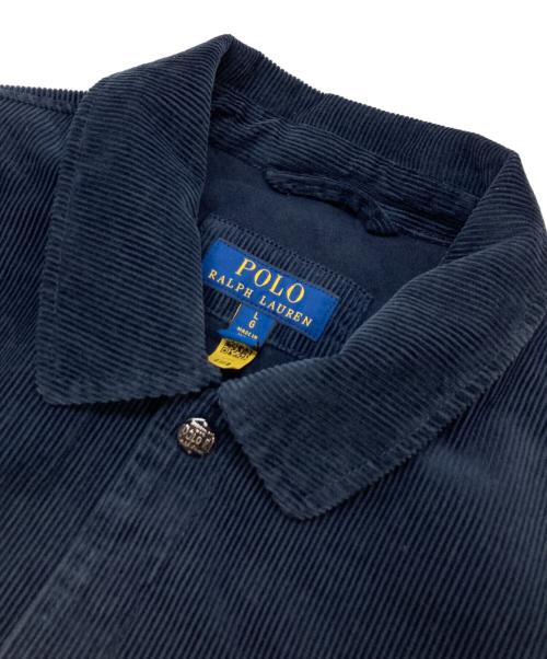POLO RALPH LAUREN（ポロ・ラルフローレン）POLO RALPH LAUREN (ポロ・ラルフローレン) コーデュロイレタージャケット ネイビー サイズ:Lの古着・服飾アイテム