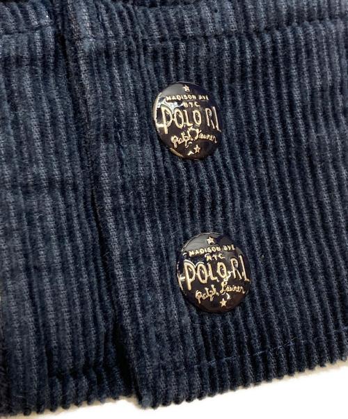 POLO RALPH LAUREN（ポロ・ラルフローレン）POLO RALPH LAUREN (ポロ・ラルフローレン) コーデュロイレタージャケット ネイビー サイズ:Lの古着・服飾アイテム