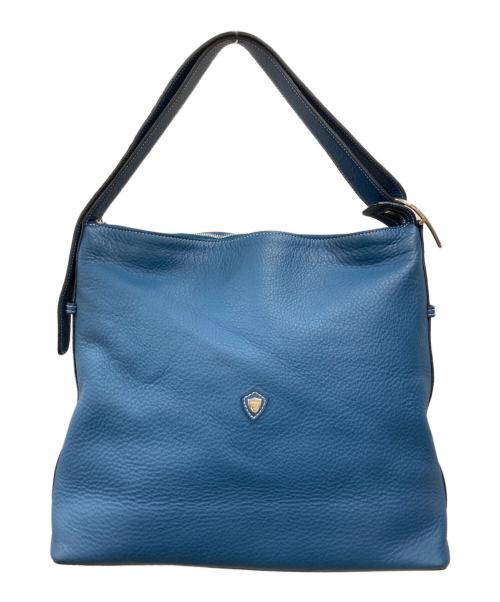 CHAMBORD SELLIER（シャンボール セリエ）CHAMBORD SELLIER (シャンボール セリエ) LOCHES レザーワンショルダーバッグ ブルーの古着・服飾アイテム