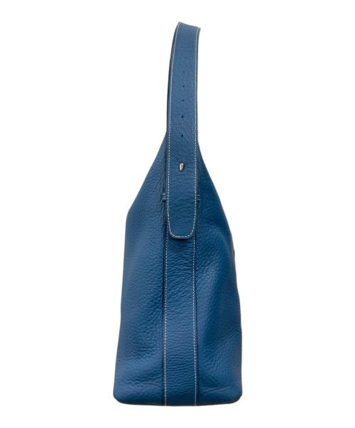 CHAMBORD SELLIER（シャンボール セリエ）CHAMBORD SELLIER (シャンボール セリエ) LOCHES レザーワンショルダーバッグ ブルーの古着・服飾アイテム