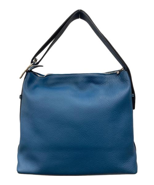 CHAMBORD SELLIER（シャンボール セリエ）CHAMBORD SELLIER (シャンボール セリエ) LOCHES レザーワンショルダーバッグ ブルーの古着・服飾アイテム