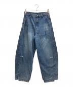 YENNイエン）の古着「CURVED SEAM DENIM PT」｜ブルー