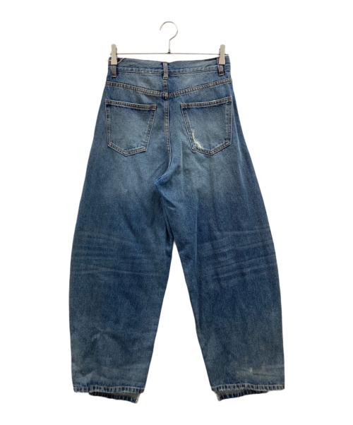 YENN（イエン）YENN (イエン) CURVED SEAM DENIM PT ブルー サイズ:36の古着・服飾アイテム