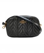 COACHコーチ）の古着「キルティングショルダーポーチ」｜ブラック