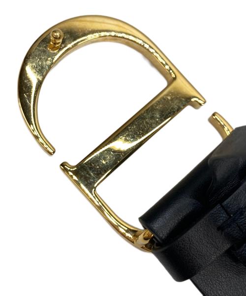 Christian Dior（クリスチャン ディオール）Christian Dior (クリスチャン ディオール) CDバックルゴールトカラーベルト ブラックの古着・服飾アイテム