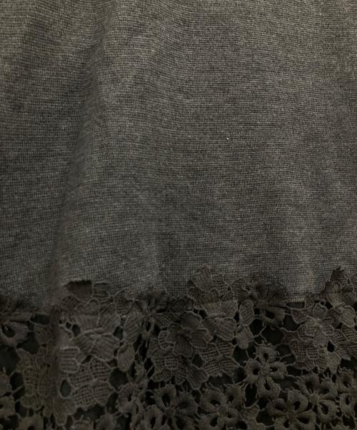 BEARDSLEY（ビアズリー）BEARDSLEY (ビアズリー) 裾レースニット グレー サイズ:FREEの古着・服飾アイテム