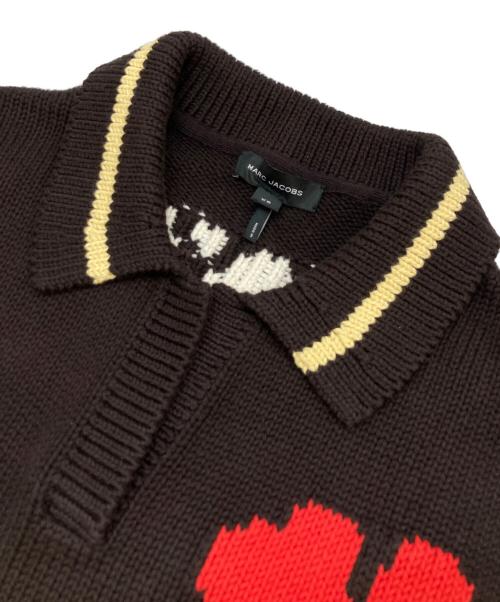 MARC JACOBS（マークジェイコブス）MARC JACOBS (マークジェイコブス) Varsity Knit Polo ブラウン サイズ:XSの古着・服飾アイテム