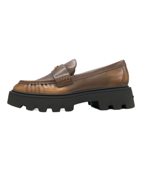 MARC JACOBS（マークジェイコブス）MARC JACOBS (マークジェイコブス) FRANKIE LOAFER ブラウン サイズ:38の古着・服飾アイテム