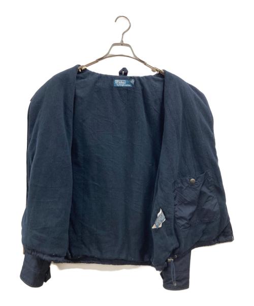 POLO RALPH LAUREN（ポロ・ラルフローレン）POLO RALPH LAUREN (ポロ・ラルフローレン) ポロ刺繍ナイロンジャケット ネイビー サイズ:Mの古着・服飾アイテム