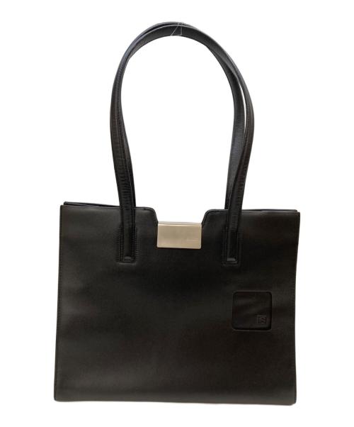 BALLY（バリー）BALLY (バリー) ロゴプレートレザーバッグ ブラックの古着・服飾アイテム
