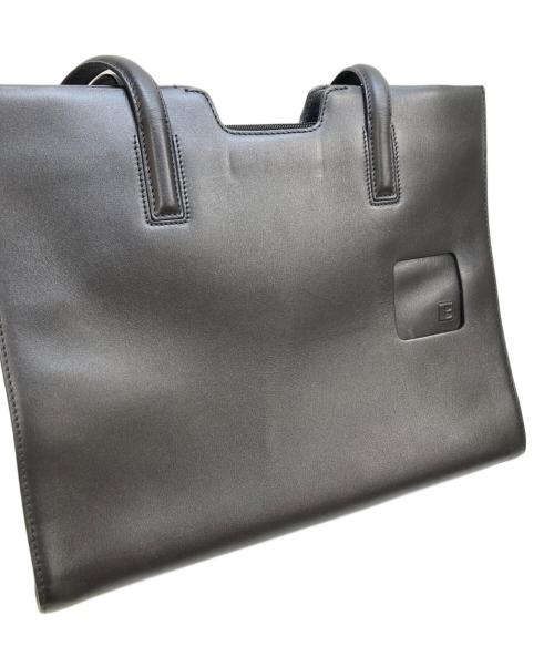 BALLY（バリー）BALLY (バリー) ロゴプレートレザーバッグ ブラックの古着・服飾アイテム
