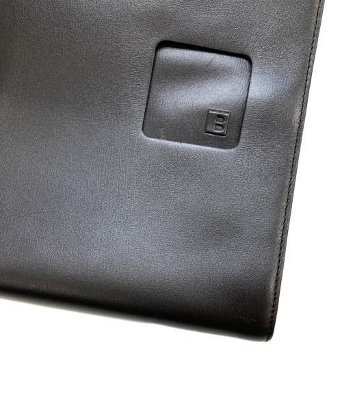BALLY（バリー）BALLY (バリー) ロゴプレートレザーバッグ ブラックの古着・服飾アイテム