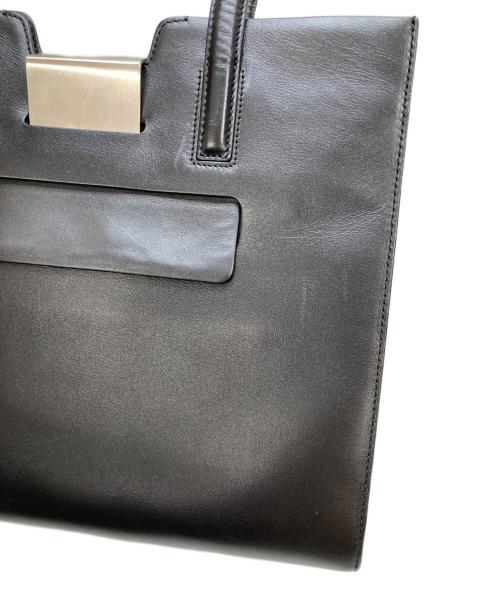 BALLY（バリー）BALLY (バリー) ロゴプレートレザーバッグ ブラックの古着・服飾アイテム