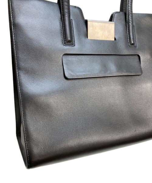 BALLY（バリー）BALLY (バリー) ロゴプレートレザーバッグ ブラックの古着・服飾アイテム