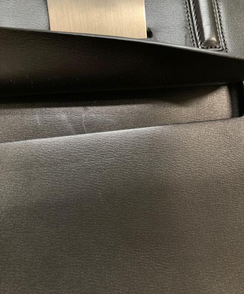 BALLY（バリー）BALLY (バリー) ロゴプレートレザーバッグ ブラックの古着・服飾アイテム