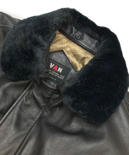 VAN（ヴァン）VAN (ヴァン) フライトレザージャケット ブラック サイズ:Mの古着・服飾アイテム