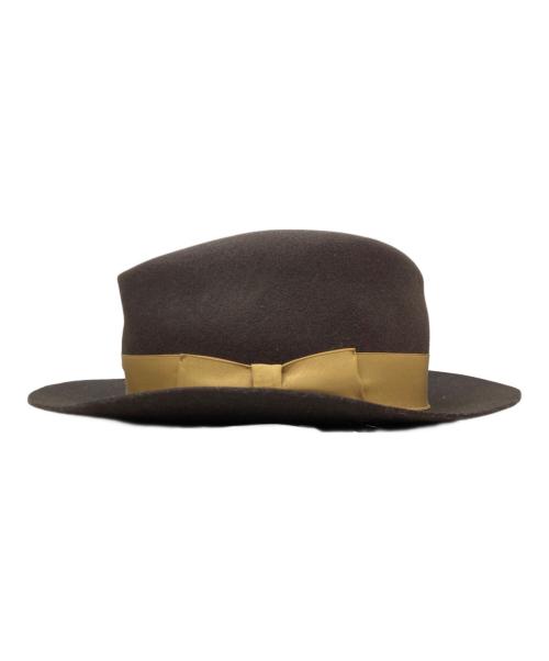 INDIANA JONES（インディアナジョーンズ）INDIANA JONES (インディアナジョーンズ) ウールフェルトハット ブラウン サイズ:Lの古着・服飾アイテム