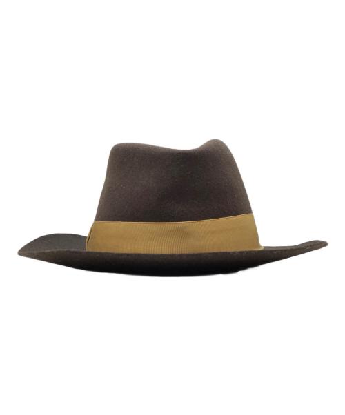 INDIANA JONES（インディアナジョーンズ）INDIANA JONES (インディアナジョーンズ) ウールフェルトハット ブラウン サイズ:Lの古着・服飾アイテム