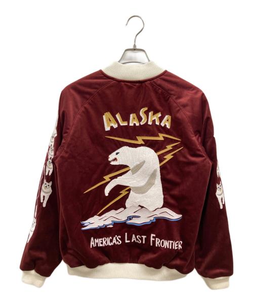 HUSTON（ヒューストン）HUSTON (ヒューストン) 別珍 スーベニアジャケット ALASKA バーガンディー サイズ:Mの古着・服飾アイテム