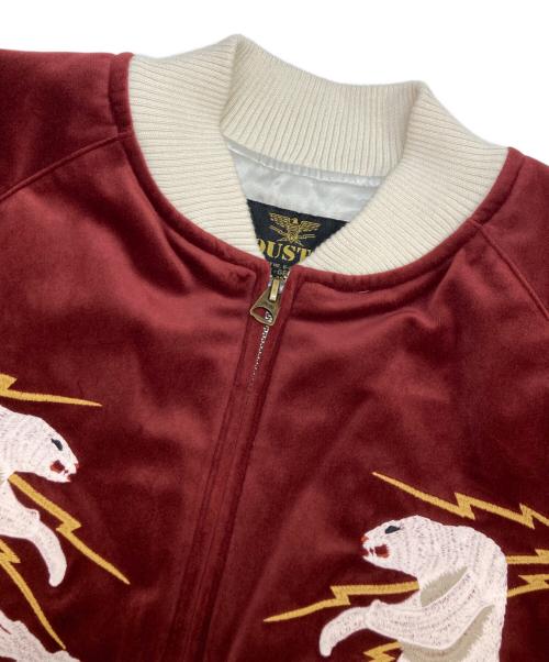 HUSTON（ヒューストン）HUSTON (ヒューストン) 別珍 スーベニアジャケット ALASKA バーガンディー サイズ:Mの古着・服飾アイテム