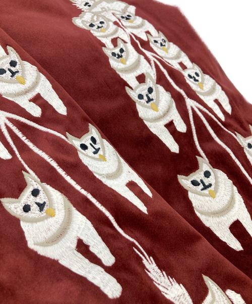 HUSTON（ヒューストン）HUSTON (ヒューストン) 別珍 スーベニアジャケット ALASKA バーガンディー サイズ:Mの古着・服飾アイテム