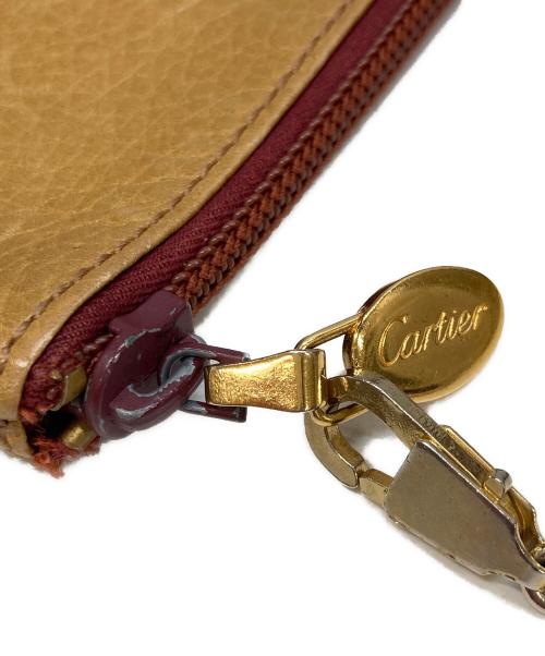 Cartier（カルティエ）Cartier (カルティエ) レザーショルダーバッグ ベージュの古着・服飾アイテム